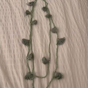 Roller Rabbit Green Tassel Necklace